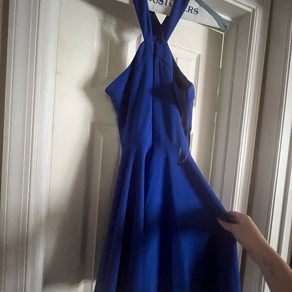 Lulu's Royal Blue Backless Dress
